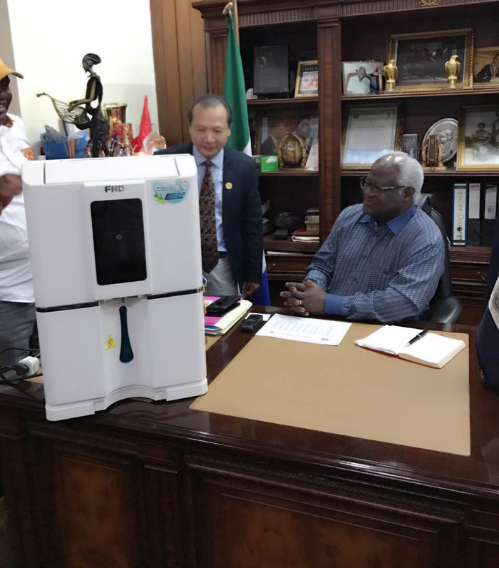 福能达空气制水机受邀进驻塞拉利昂总统办公室